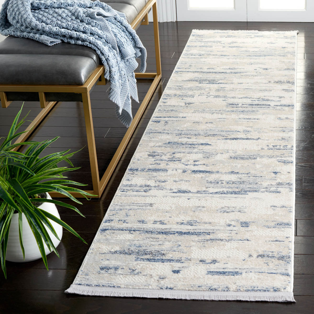 Safavieh Whisper Collection: WHS542F - Grey / Blue Ivory