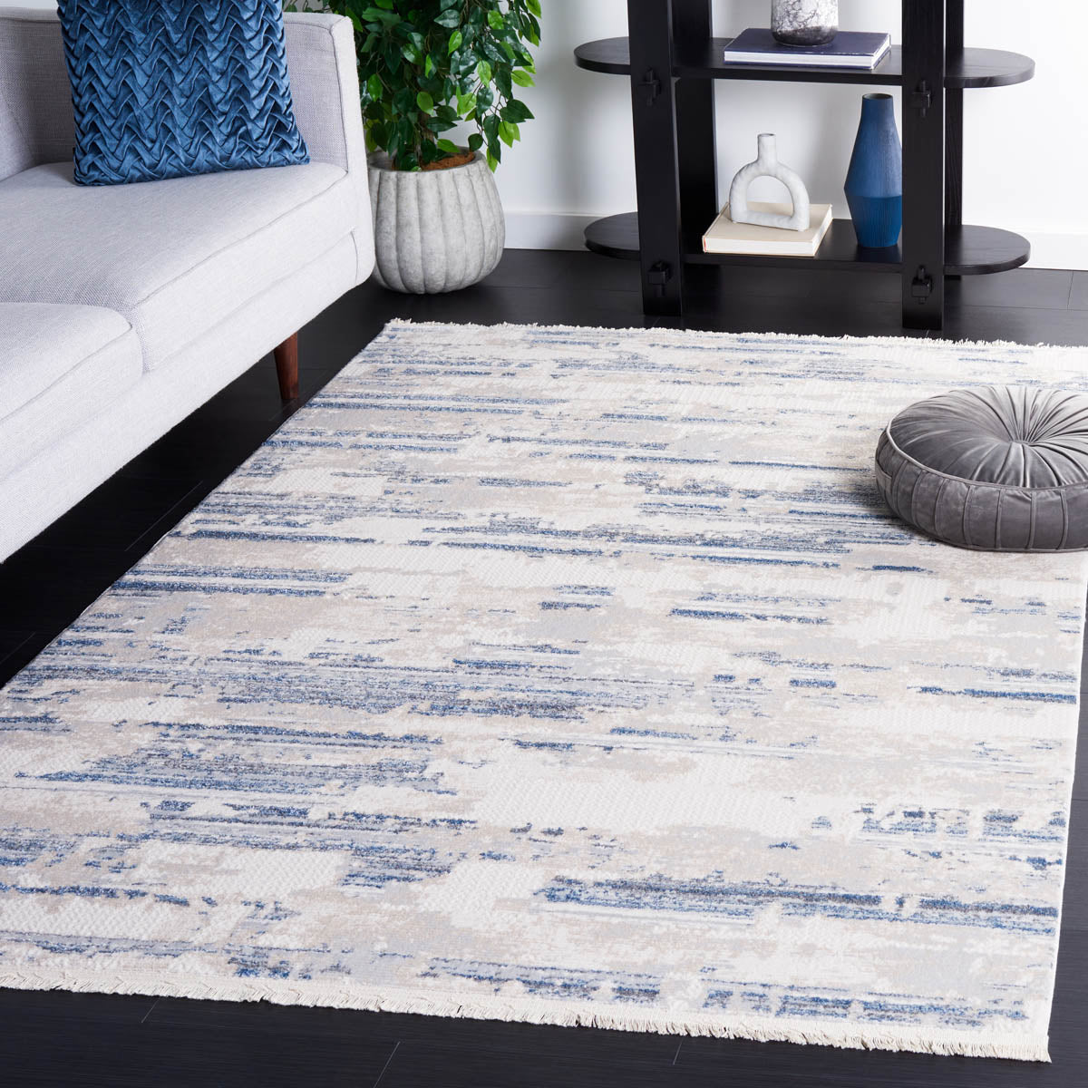 Safavieh Whisper Collection: WHS542F - Grey / Blue Ivory