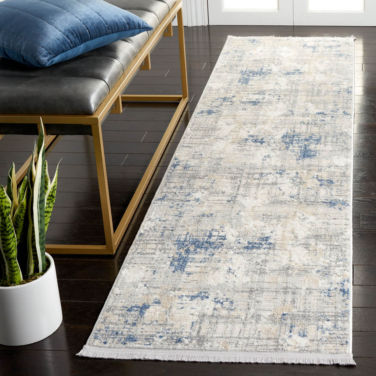 Safavieh Whisper Collection: WHS544F - Grey / Blue Ivory