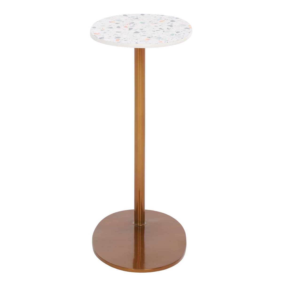 Safavieh Terrassa Oval Accent Table , ACC3214 - Terrazzo / Gold