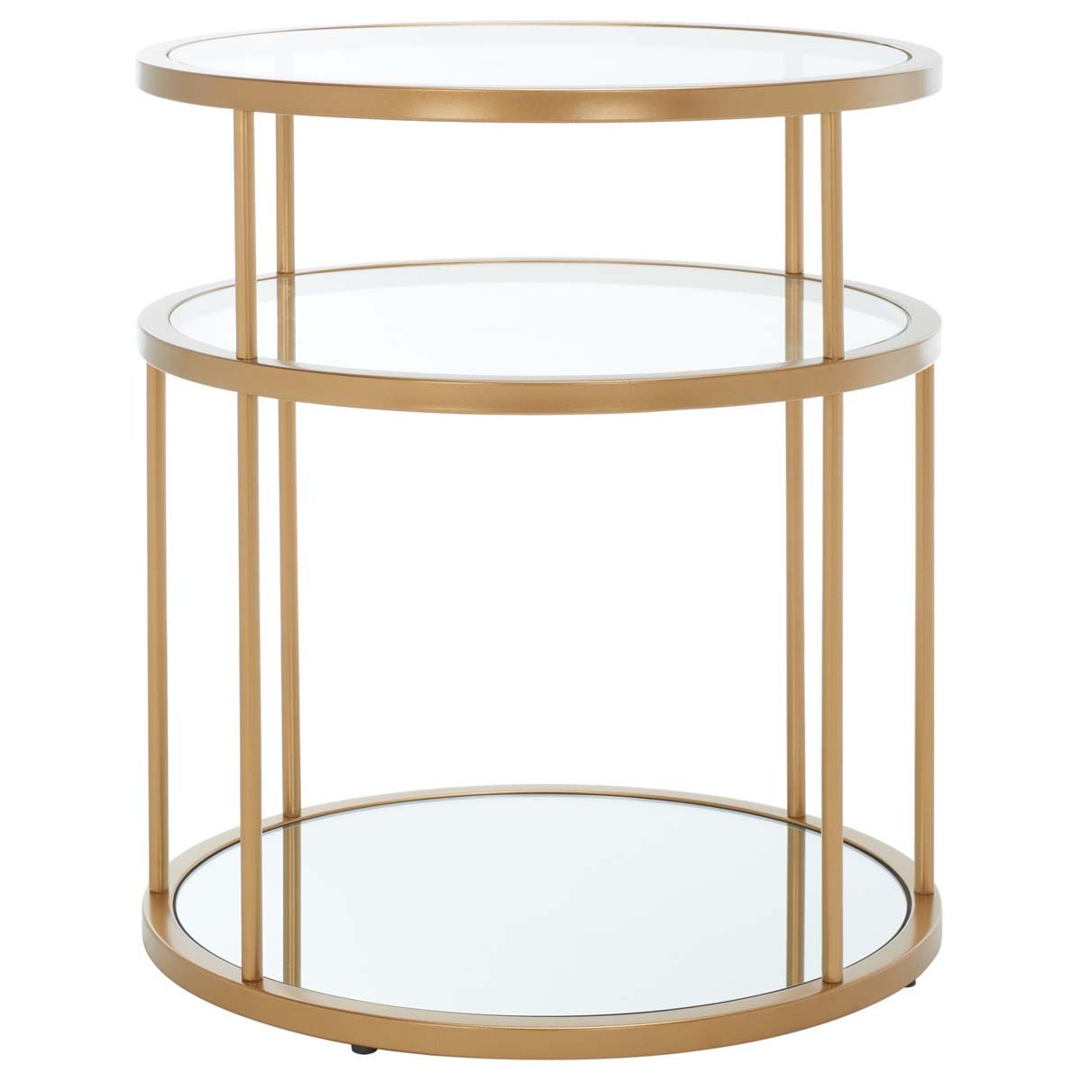 Safavieh Layta 3 Shelf Accent Table , ACC6402 - Gold/Glass