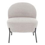 Safavieh Brax Petite Slipper Chair , ACH5101 - Light Grey / Black