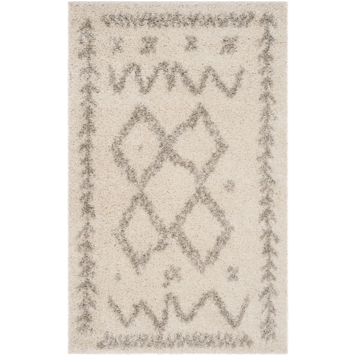 Safavieh Arizona Shag 749 Rug, ASG749 - IVORY / GREY