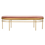 Safavieh Sylva Oval Bench , BCH6202 - Dusty Rose Velvet/Gold