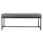 Safavieh Chase Faux Leather Bench , BCH6204 - Grey Pu/Black