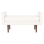 Safavieh Henri Midcentury Bench , BCH6303 - Light Beige Linen/Walnut