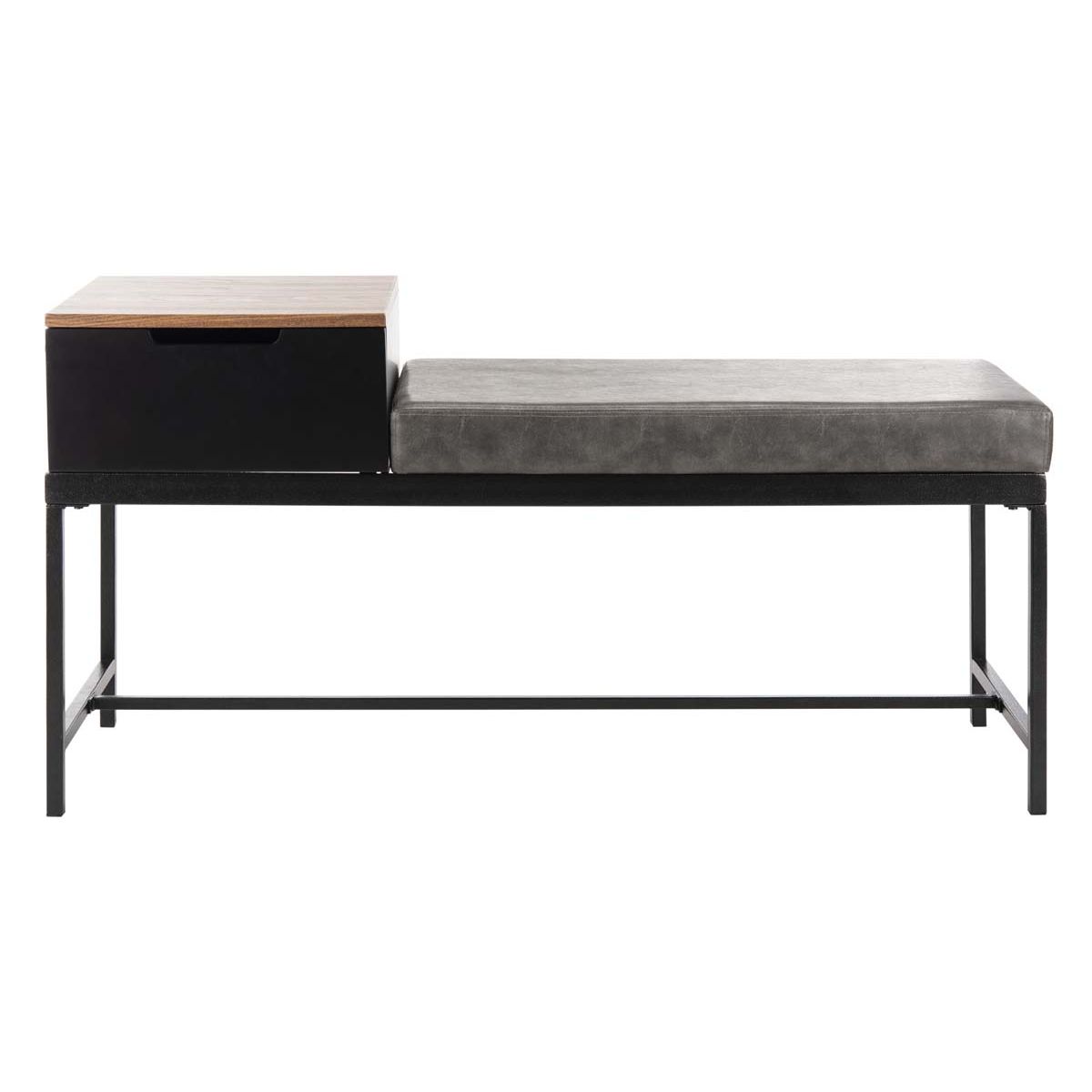 Safavieh Maruka Bench With Storage , BCH6401 - Brown/Grey Pu