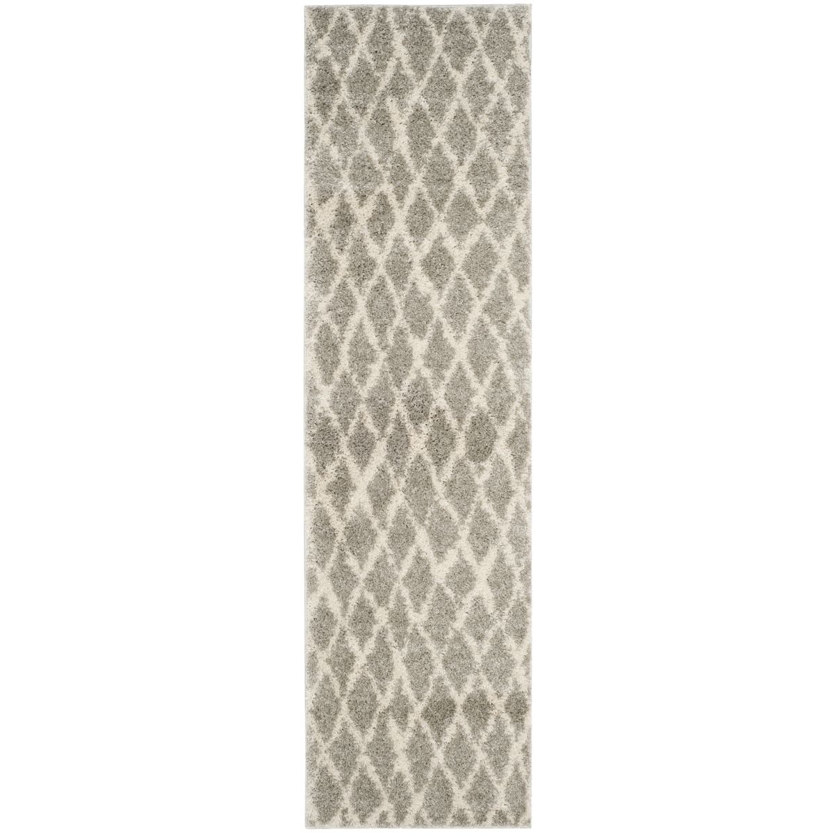 Safavieh Berber Shag 163 Rug, BER163 - LIGHT GREY / CREAM