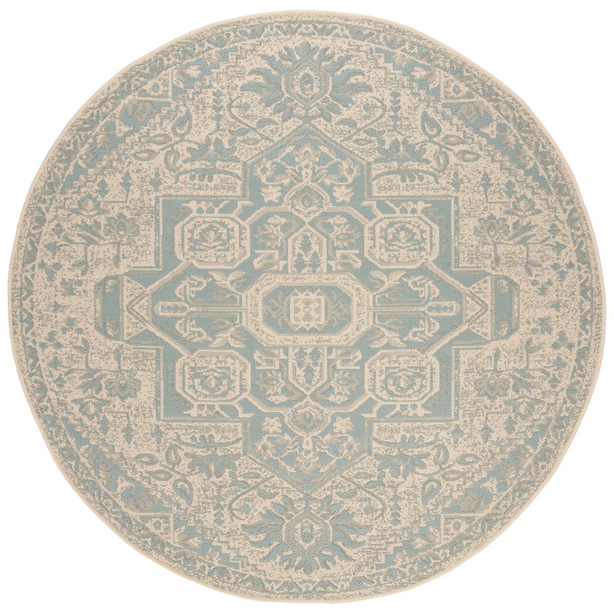 Safavieh Beach House 138 Rug, BHS138 - Aqua / Cream