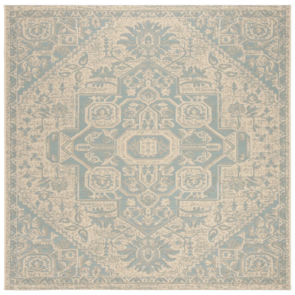 Safavieh Beach House 138 Rug, BHS138 - Aqua / Cream