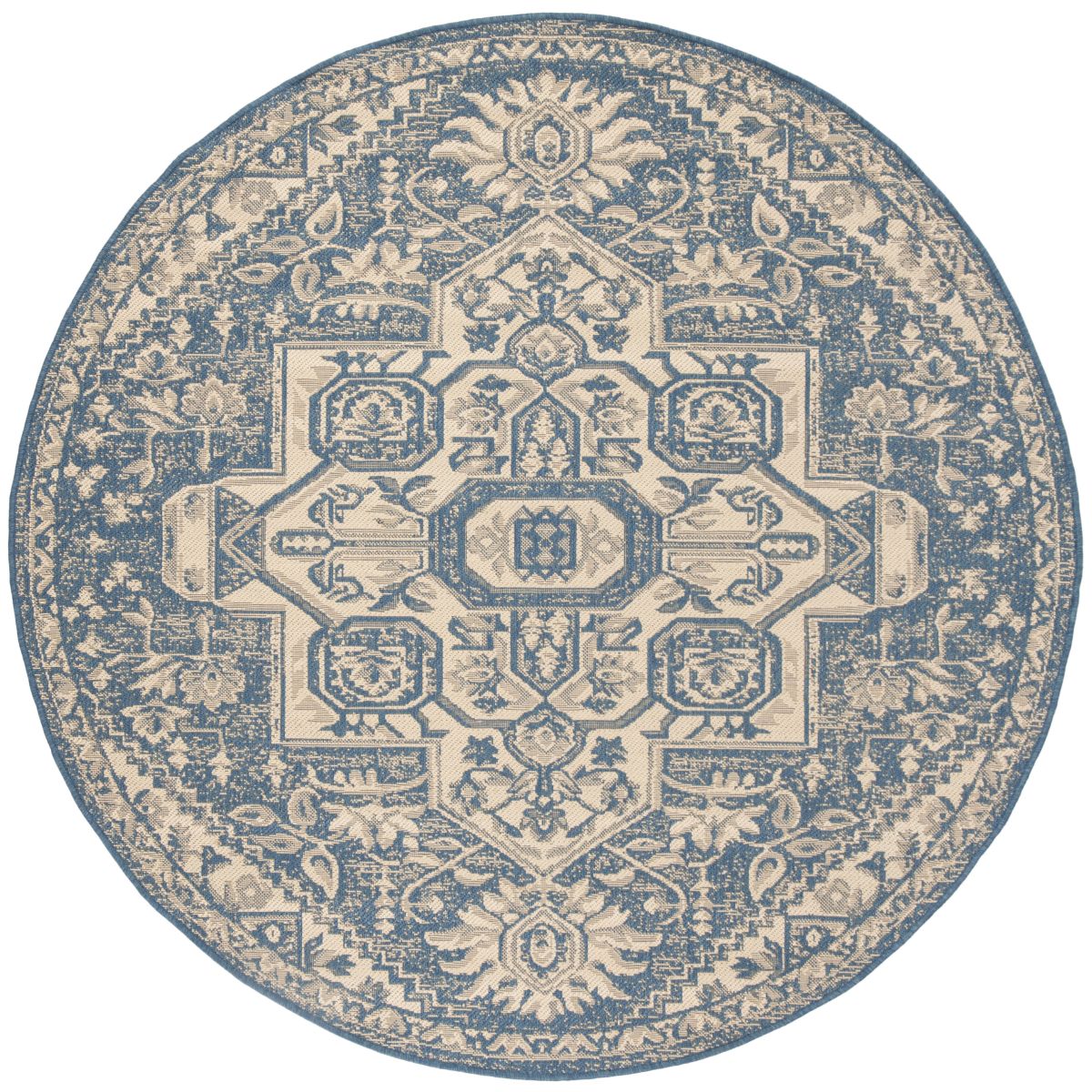 Safavieh Beach House 138 Rug, BHS138 - Cream / Blue