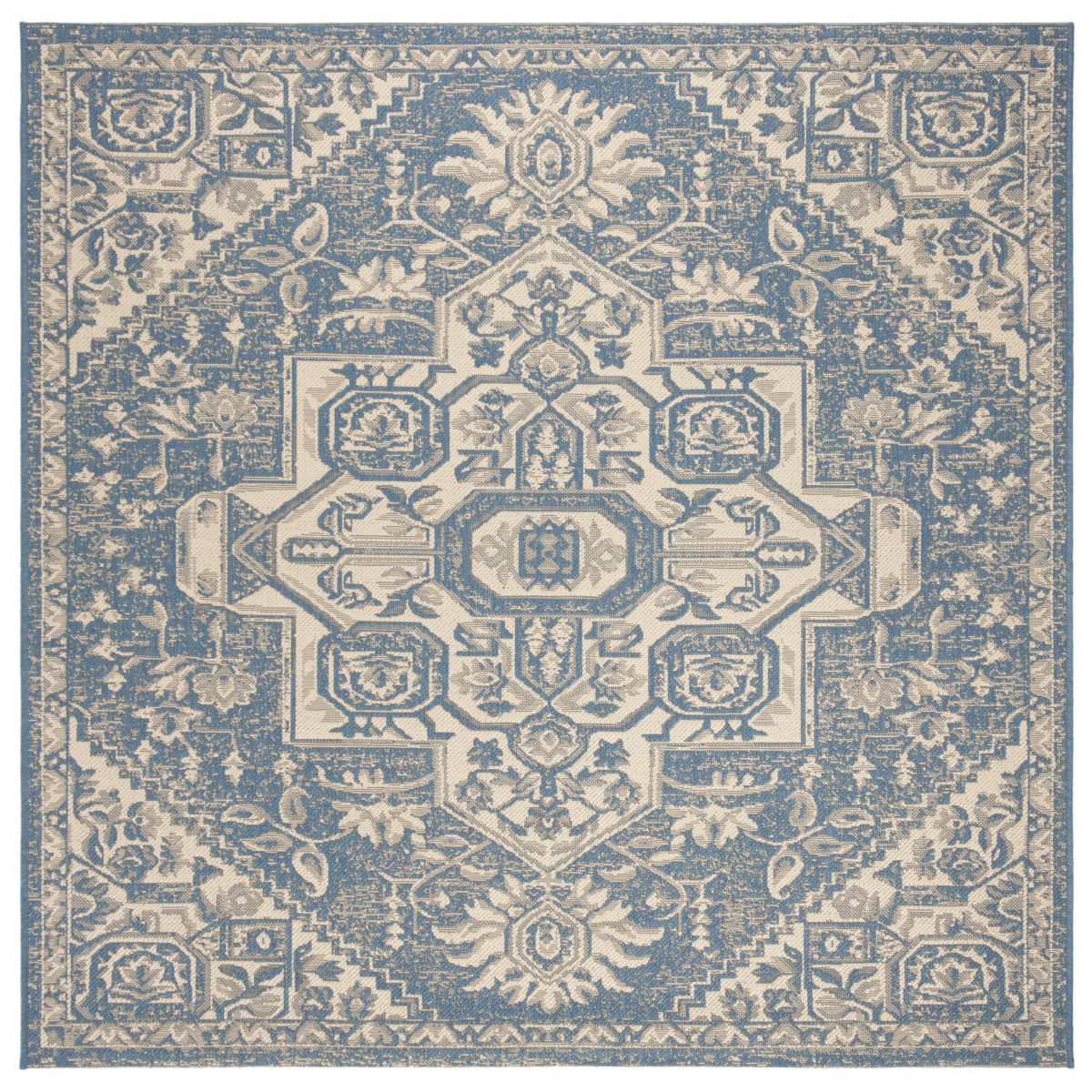 Safavieh Beach House 138 Rug, BHS138 - Cream / Blue