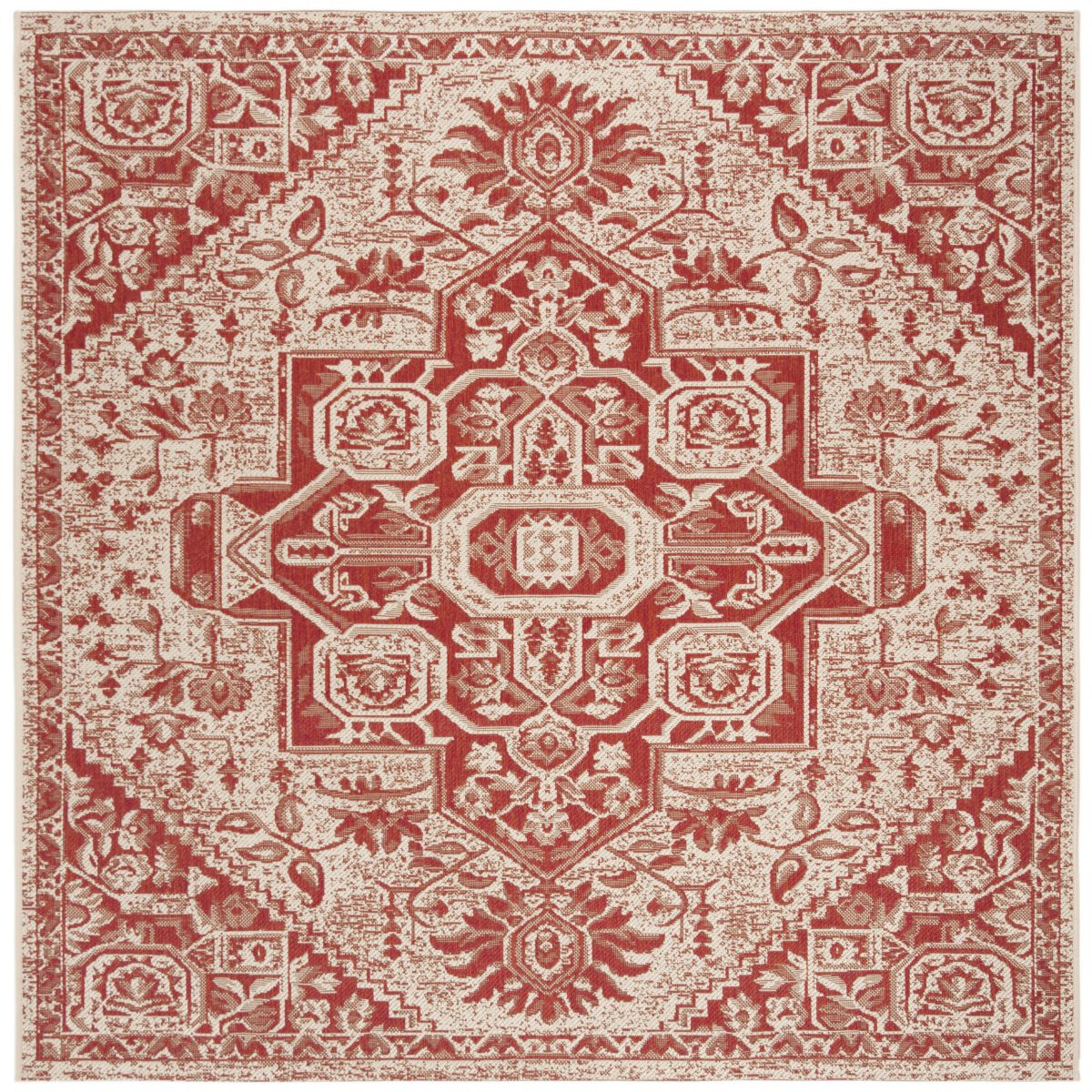 Safavieh Beach House 138 Rug, BHS138 - Red / Creme