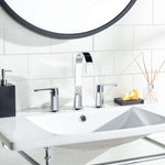 Solea Placid Widespread Dual Handle Stainless Steel 14.9X5.7X10 Bathroom Faucet - Chrome