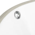 Solea Nerida Porcelain Ceramic Vitreous Round 17 Inch White Undermount Bathroom Sink - White