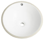 Solea Nerida Porcelain Ceramic Vitreous Round 17 Inch White Undermount Bathroom Sink - White