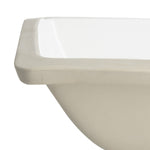 Solea Seaton Porcelain Ceramic Vitreous Rectangular 18.5 Inch White Undermount Bathroom Sink With Overflow Drain - White