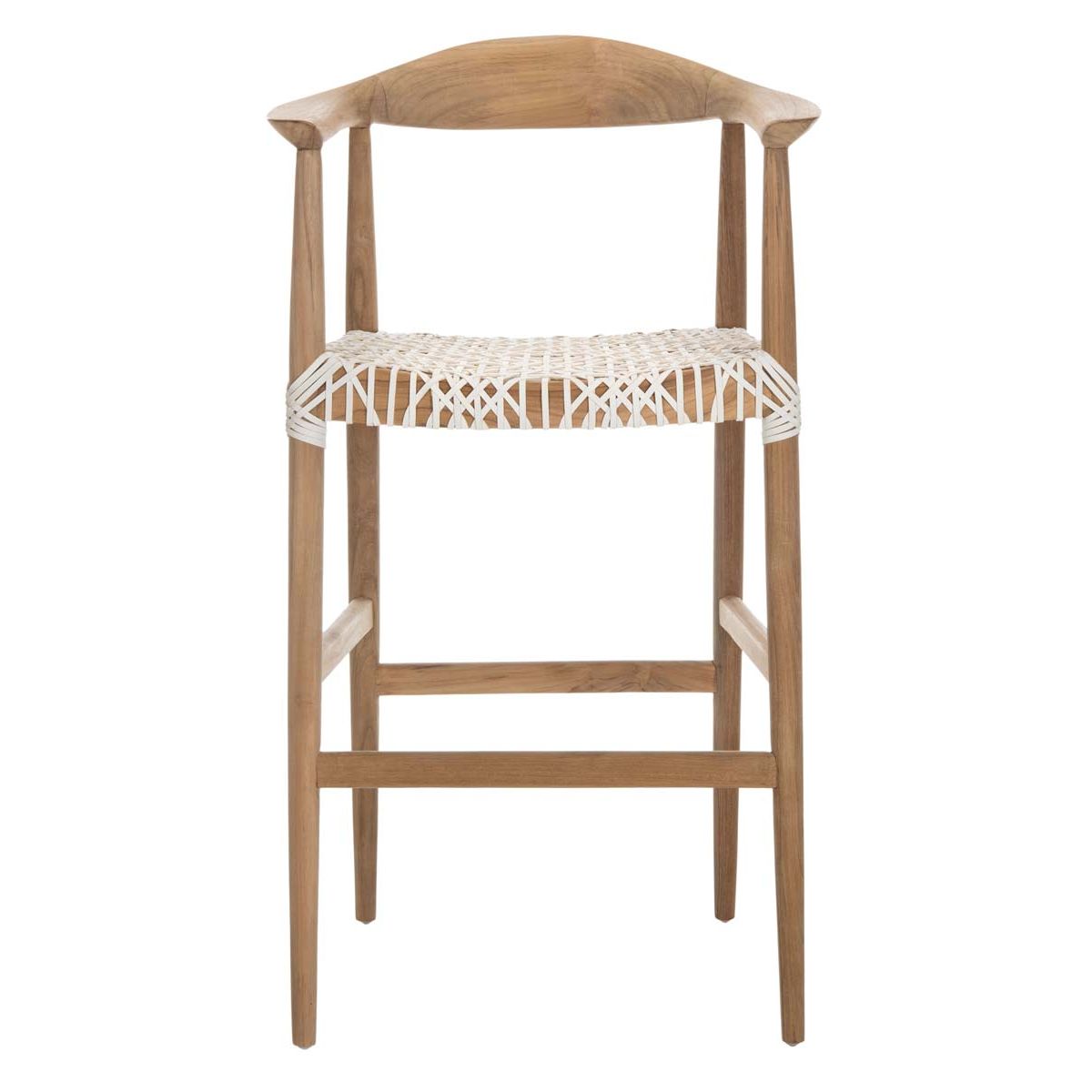 Safavieh Bandelier Barstool , BST1005 - Natural/White Leather