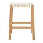 Safavieh Capri Counter Stool , BST1009 - Natural Teak/White Leather