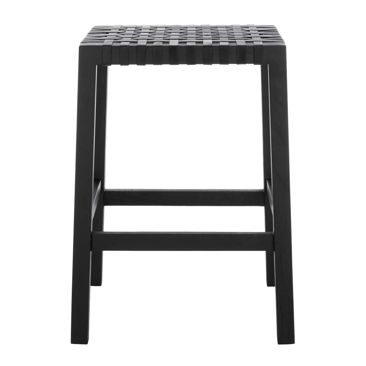 Safavieh Capri Counter Stool , BST1009 - Black/Black Leather