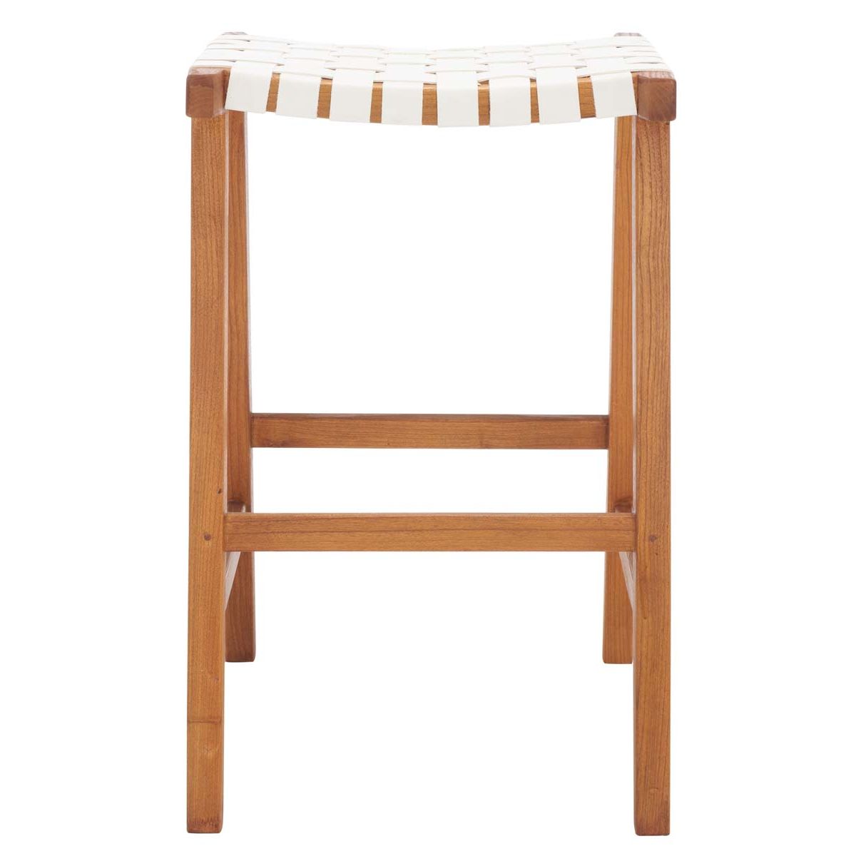 Safavieh Abreu Rectangle Barstool , BST1012 - White/Natural