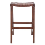 Safavieh Abreu Rectangle Barstool , BST1012 - Cognac / Walnut