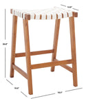 Safavieh Abreu Rectangle Counter Stool , BST1013 - White/Natural