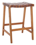 Safavieh Abreu Rectangle Counter Stool , BST1013 - Cognac / Natural