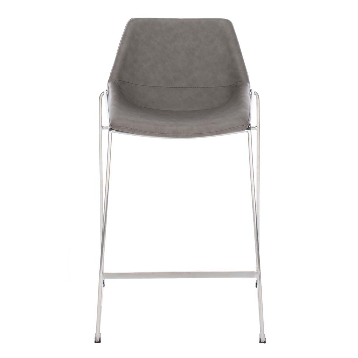 Safavieh Alexis Mid Century Counter Stool , BST3000 - Ash Pu/Silver