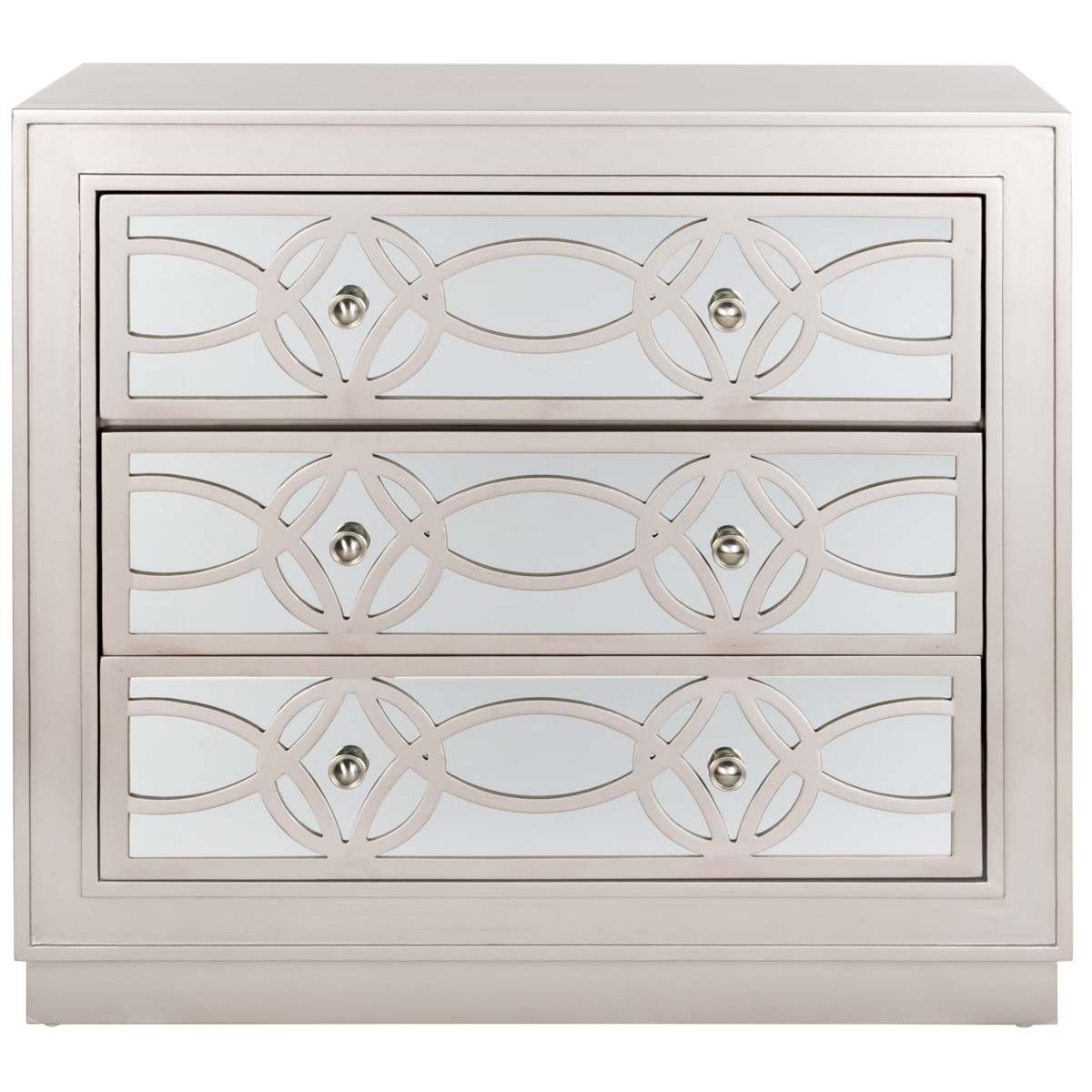 Safavieh Catalina 3 Drawer Chest , CHS6400 - Champagne/Mirror