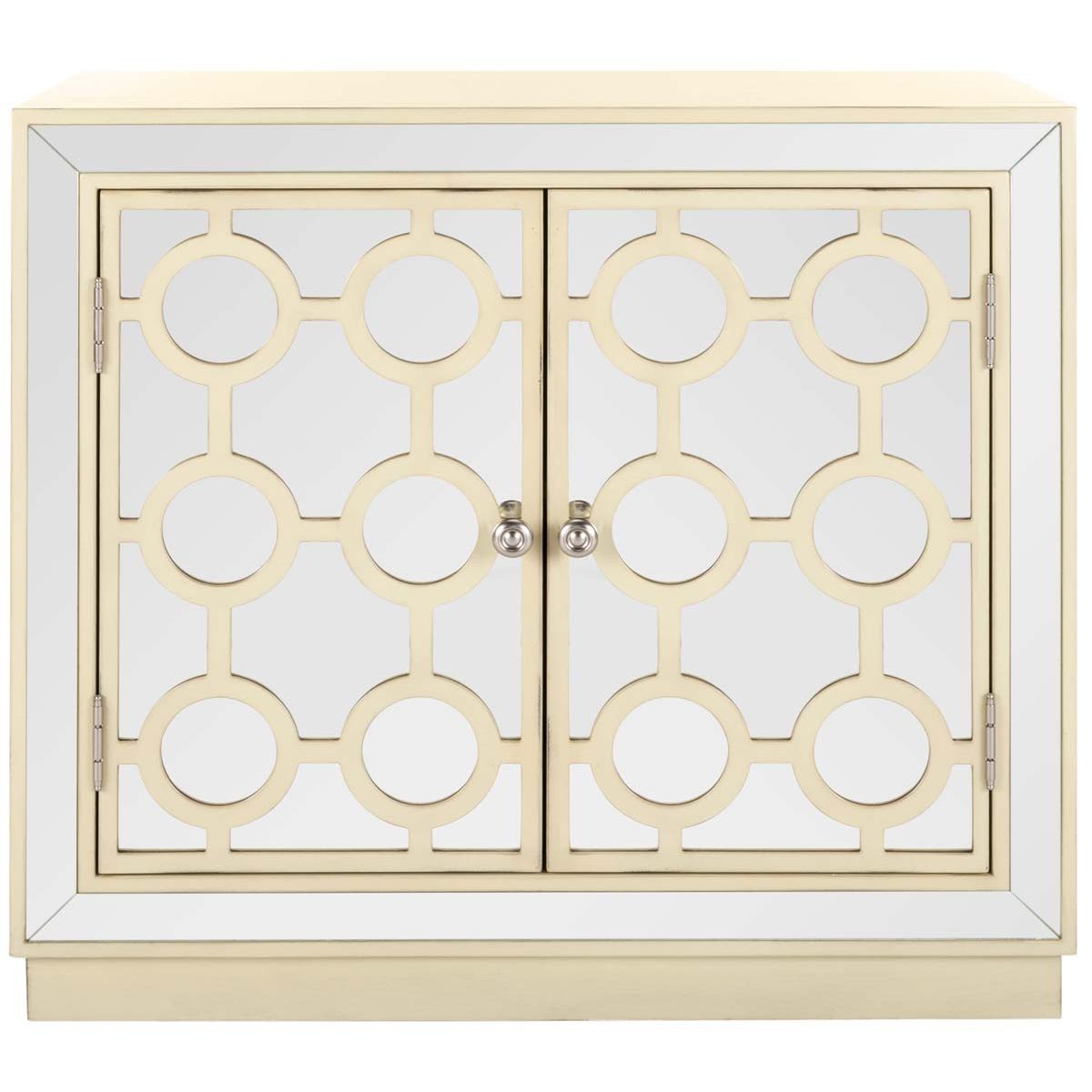 Safavieh Kaia 2 Door Chest , CHS6404 - Antique Beige/Mirror