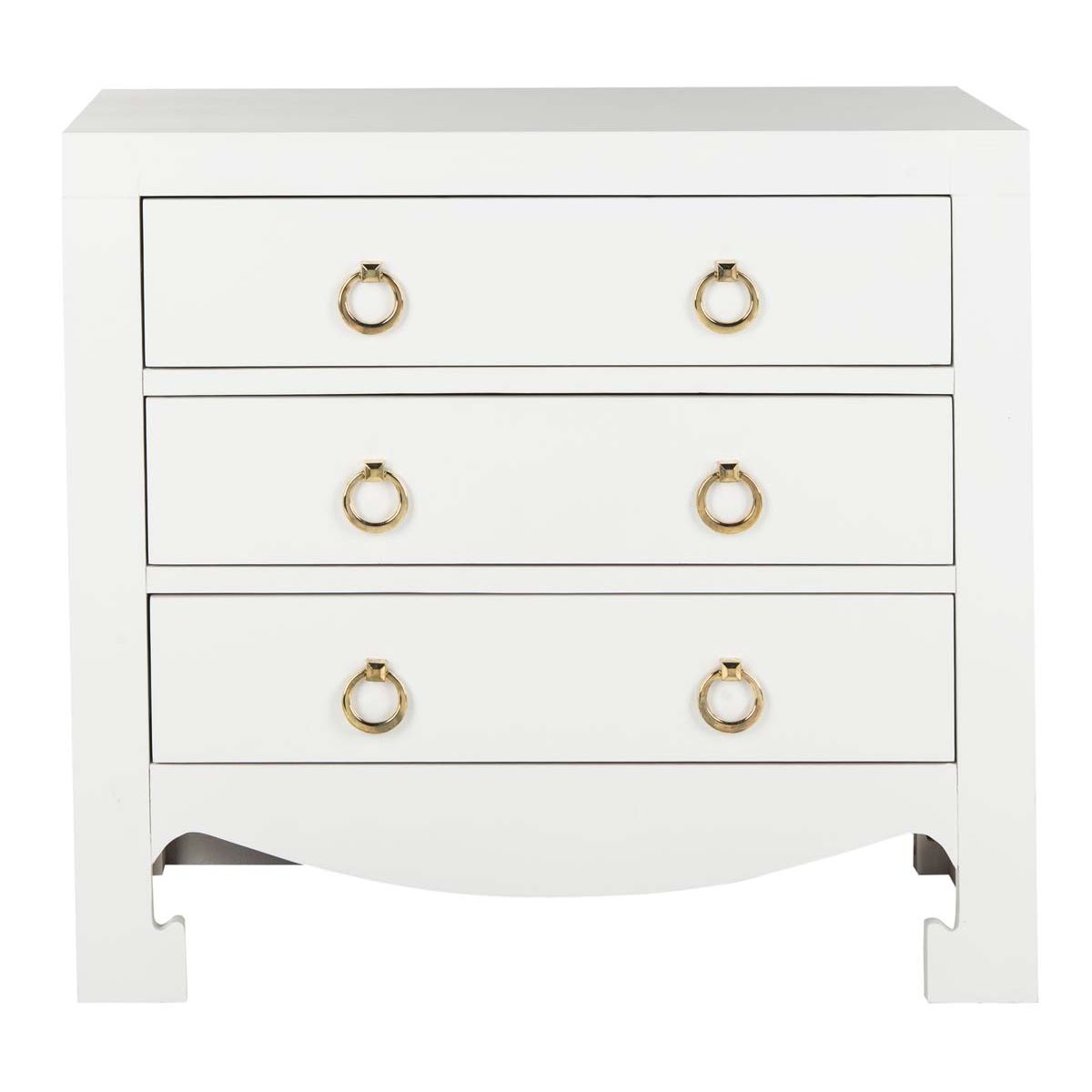 Safavieh Dion 3 Drawer Chest , CHS6411 - White/Gold