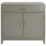 Safavieh Nigel 2 Door 1 Drawer Chest , CHS6600 - Dark Grey / Brass