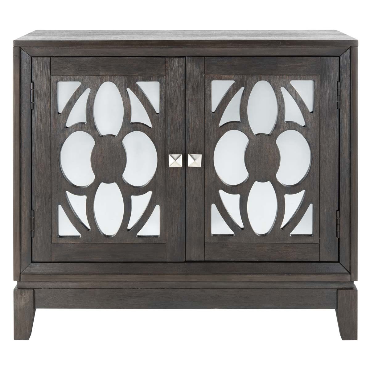 Safavieh Shannon 2 Door Chest , CHS9203 - Grey Wash Walnut/Mirror