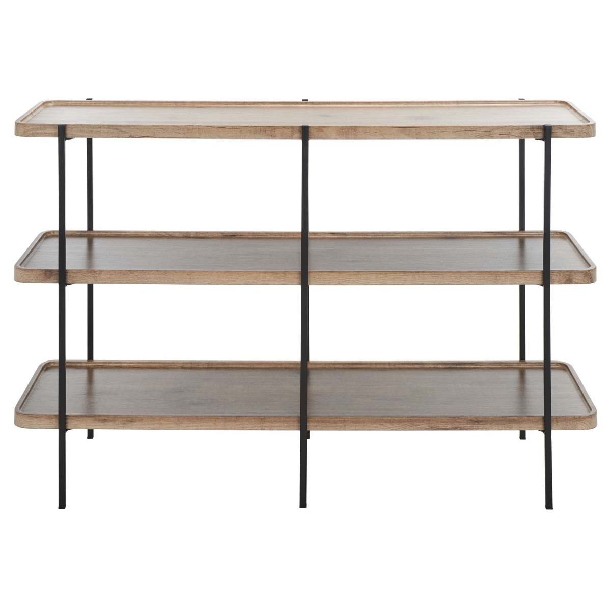 Safavieh Atwell 2 Shelf Console Table , CNS4204 - Oak/Black