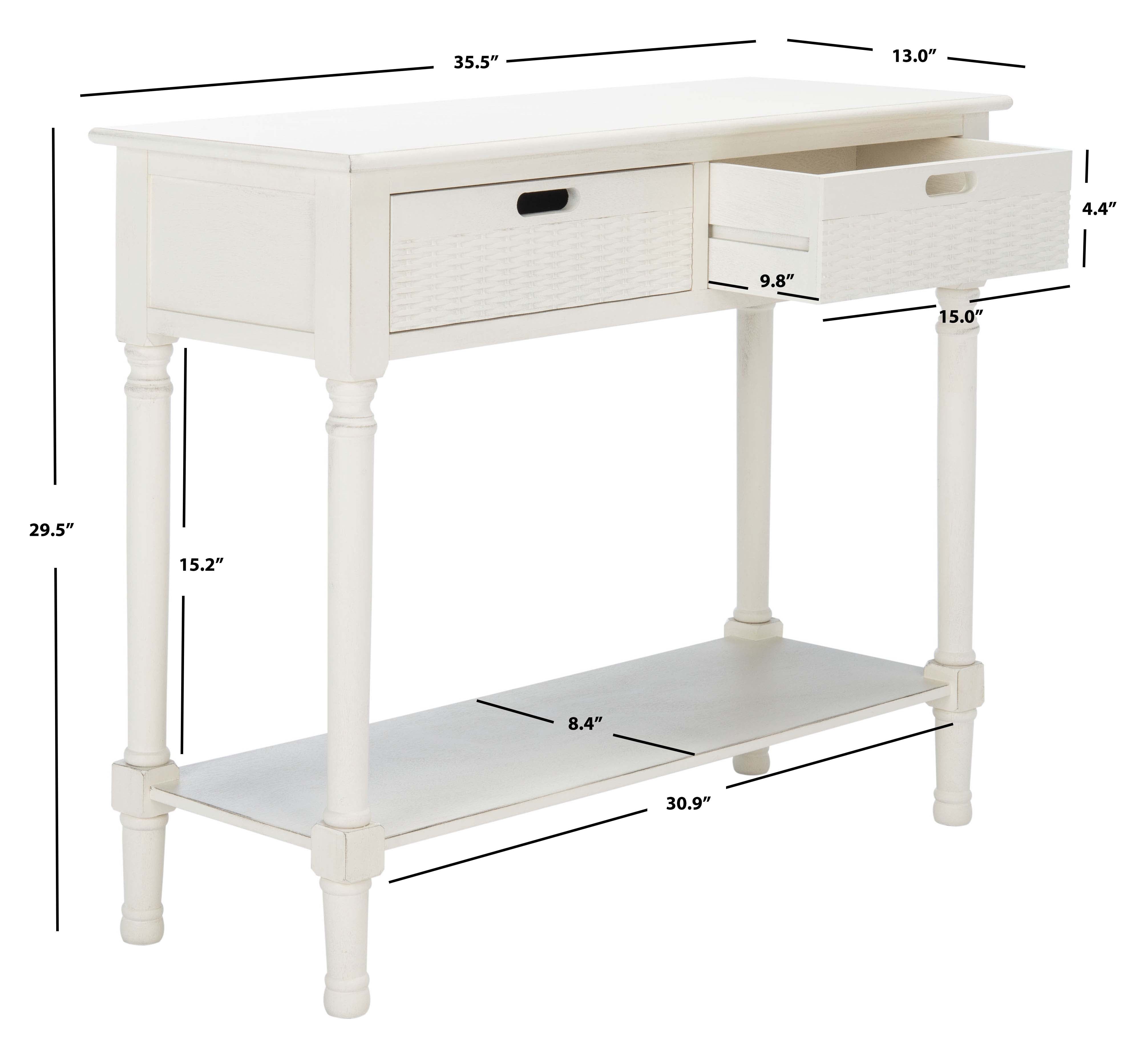 Safavieh Landers 2 Drawer Console, CNS5710 - Distressed White