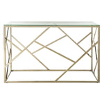 Safavieh Namiko Console Table , CNS6202 - Glass/Brass Metal Tube