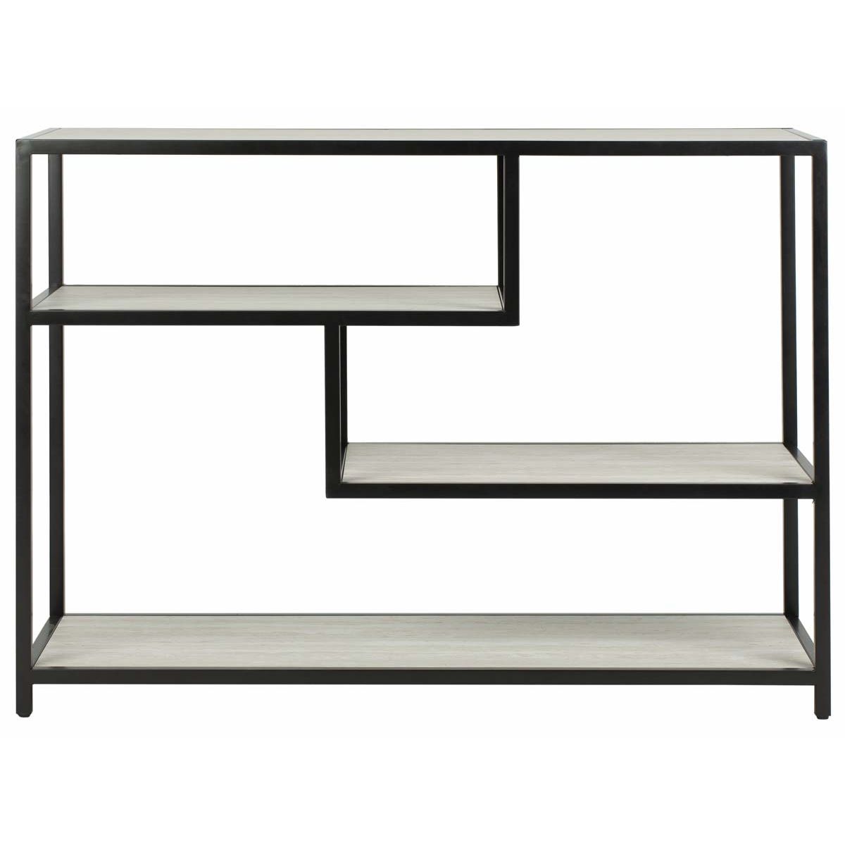 Safavieh Reese Geometric Console Table , CNS6203 - Beige / Matte Black