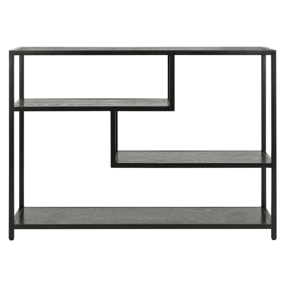 Safavieh Reese Geometric Console Table , CNS6203 - Black / Matte Black