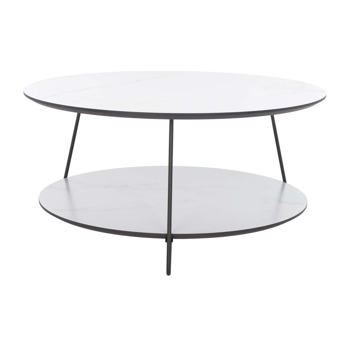 Safavieh Alyce Round Coffee Table , COF4215 - White/Black