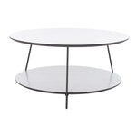 Safavieh Alyce Round Coffee Table , COF4215 - White/Black