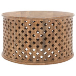 Safavieh Kyrith Round Coffee Table , COF5301 - Burnt Natural