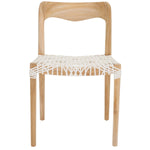 Safavieh Sezia Leather Dining Chair , DCH1205 - Off White / Natural