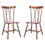 Safavieh Friar Dining Chair  , DCH1401 - Walnut (Set of 2)