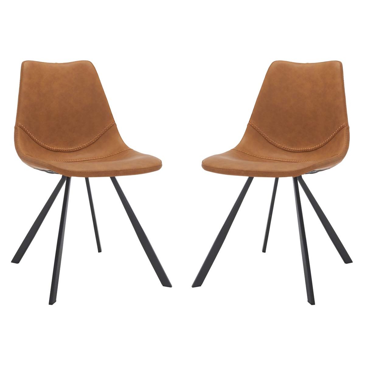 Safavieh Kayne Dining Chair (Set of 2) , DCH3010 - Cigar Brown