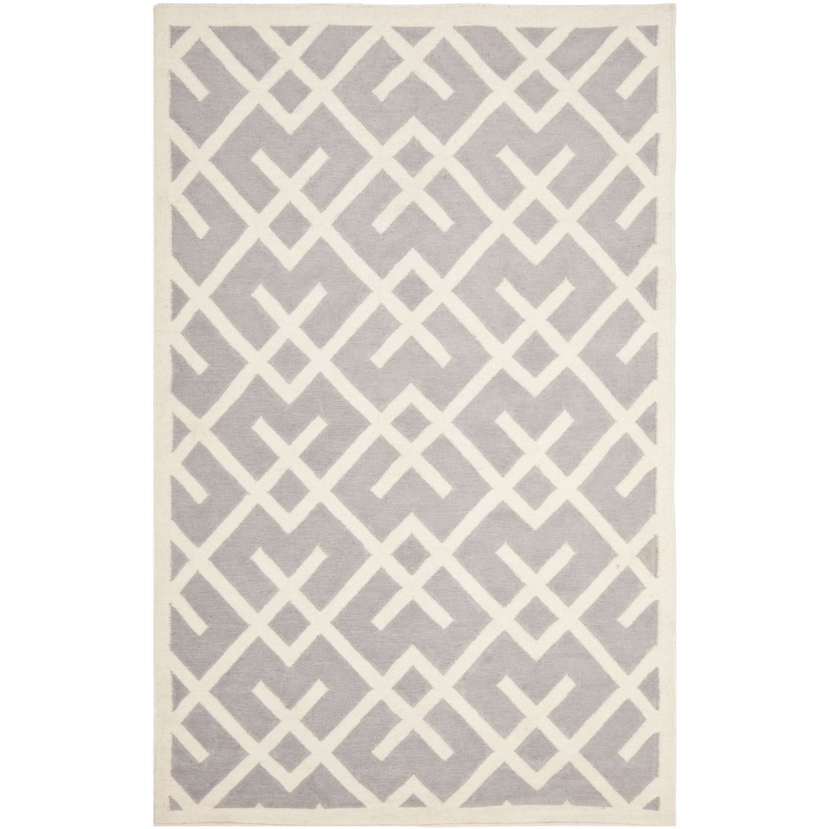 Safavieh Dhurries 552 Rug, DHU552 - Grey / Ivory