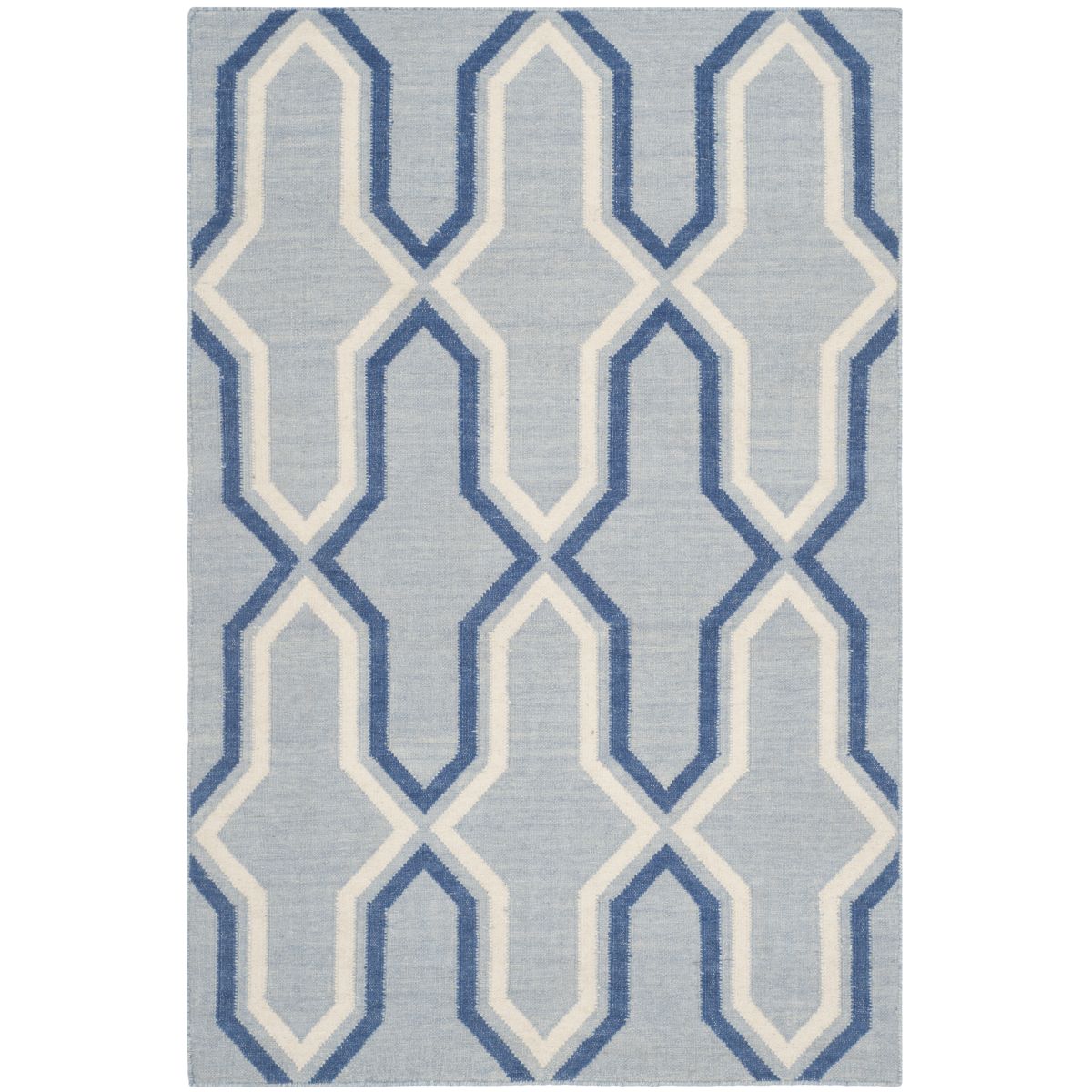 Safavieh Dhurries 559 Rug, DHU559 - Light Blue / Dark Blue