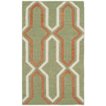 Safavieh Dhurries 559 Rug, DHU559 - Green / Rust