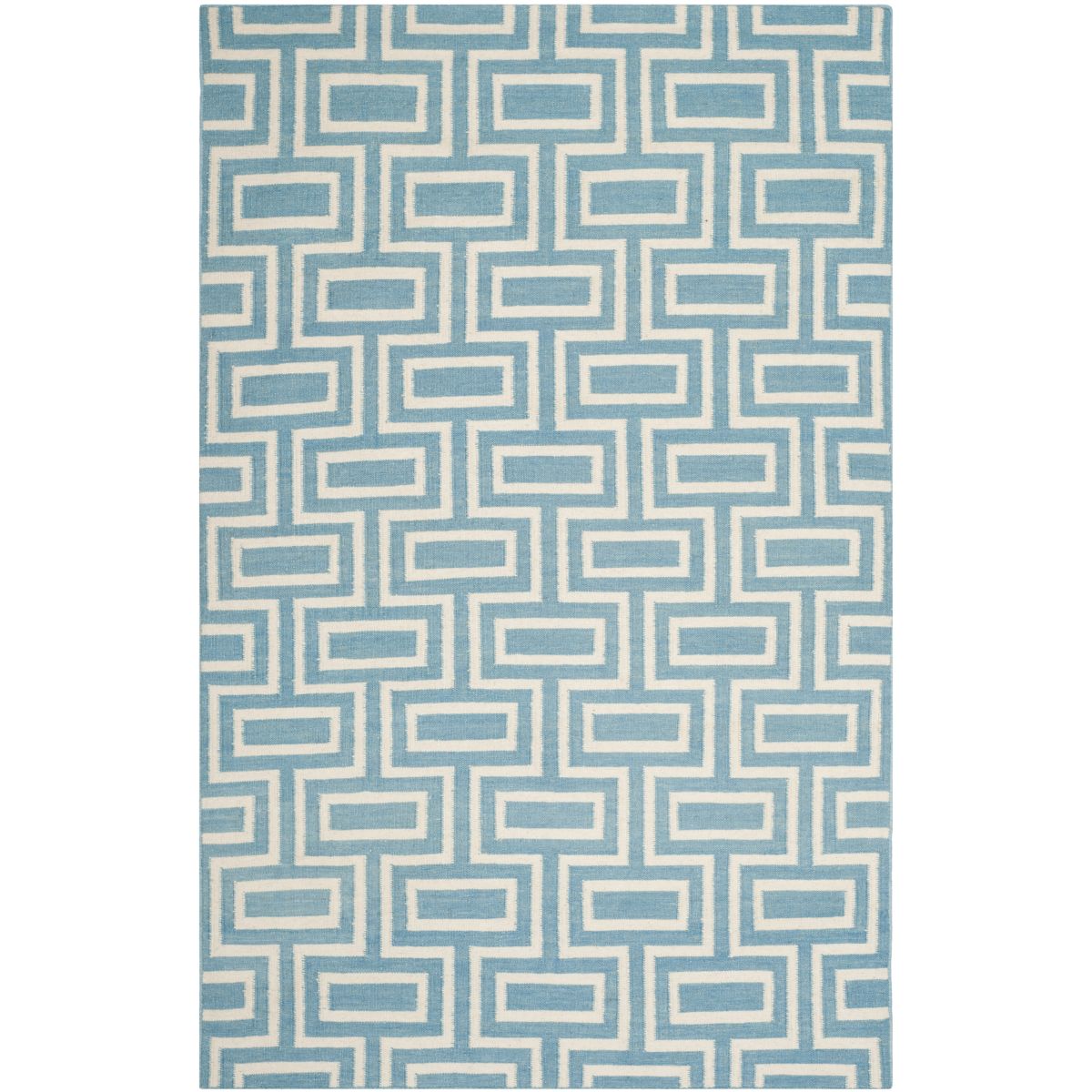 Safavieh Dhurries 562 Rug, DHU562 - Light Blue / Ivory