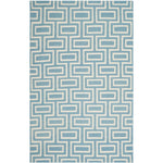 Safavieh Dhurries 562 Rug, DHU562 - Light Blue / Ivory